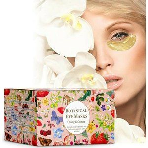 (30 Pairs) Botanical 24K Gold Eye Masks, Hyaluronic Acid, Collagen, Anti-Aging
